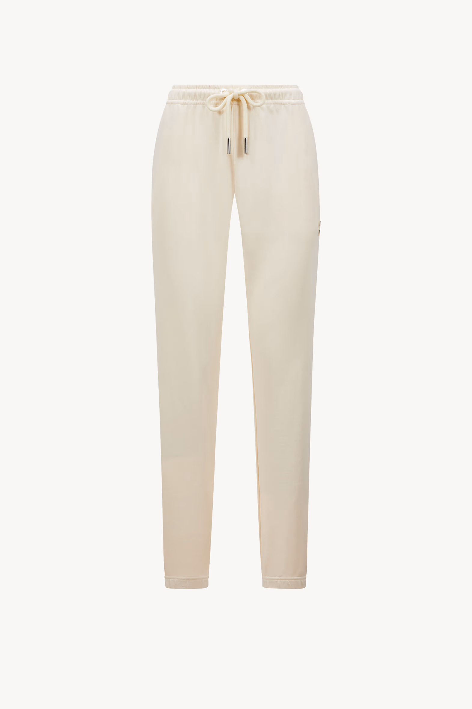 Pantalones deportivos de algodón con parche con logotipo Mujer Blanco Moncler 2